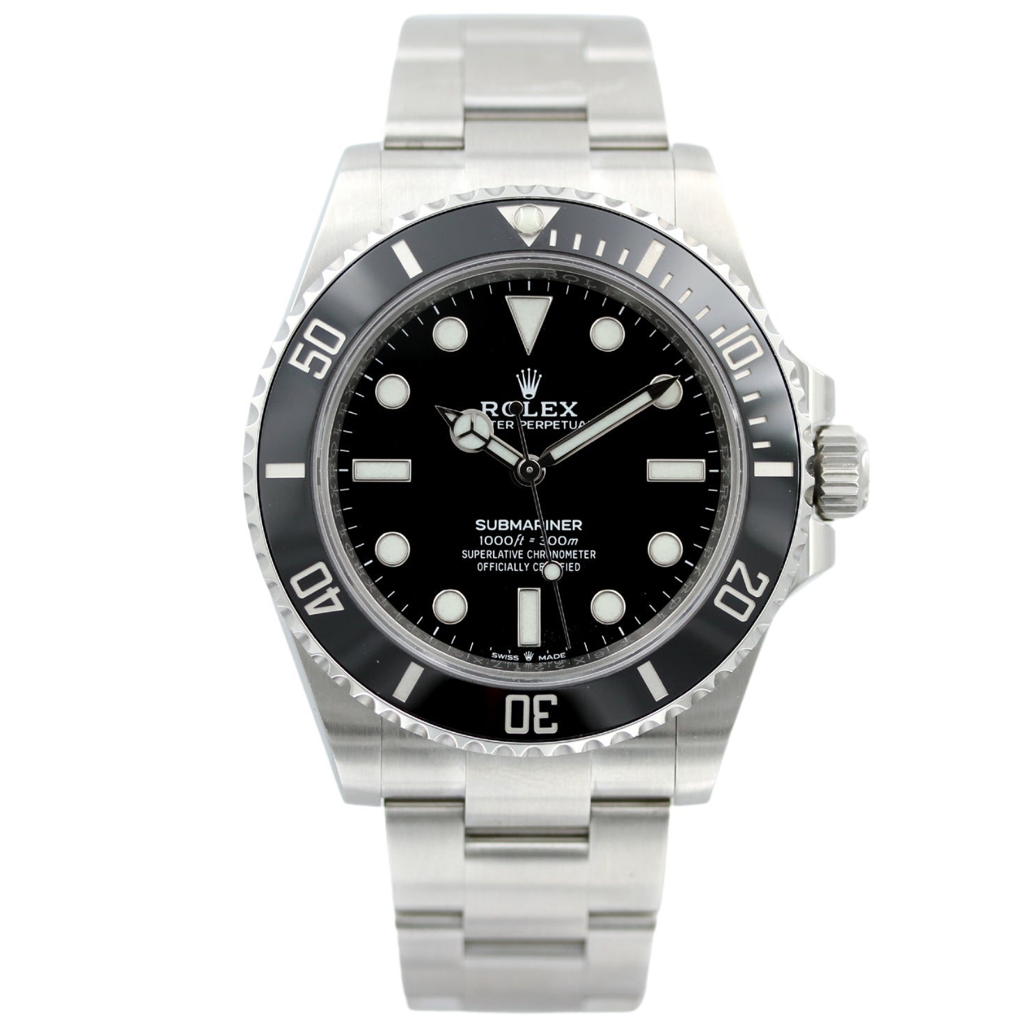 Rolex Submariner No Date 41, Cerachrom - Lünette, Ref. 124060, B+P - LUXUHRIA