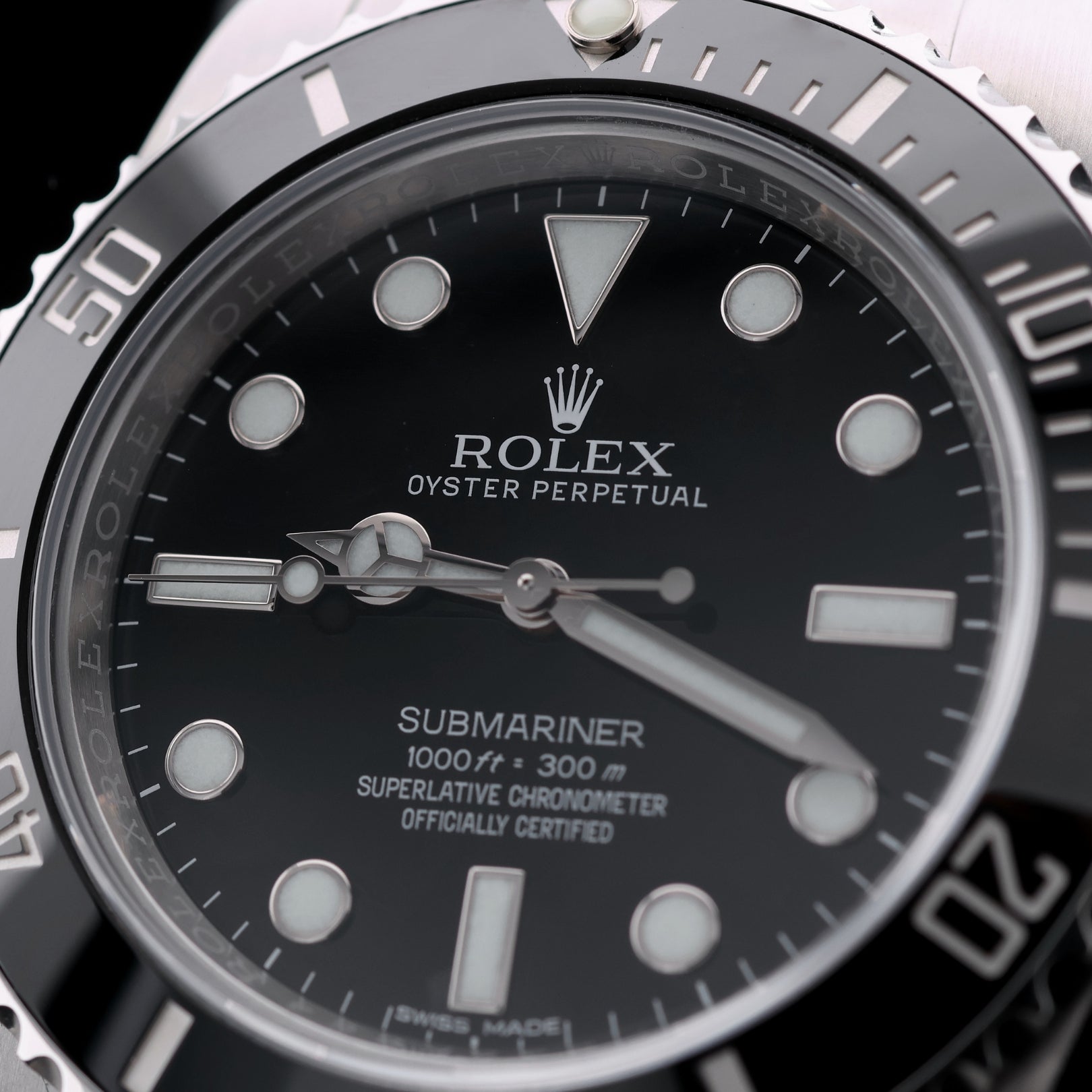Rolex Submariner NoDate, Cerachrom - Lünette, Ref. 114060, 05 - 2014, B+P - LUXUHRIA