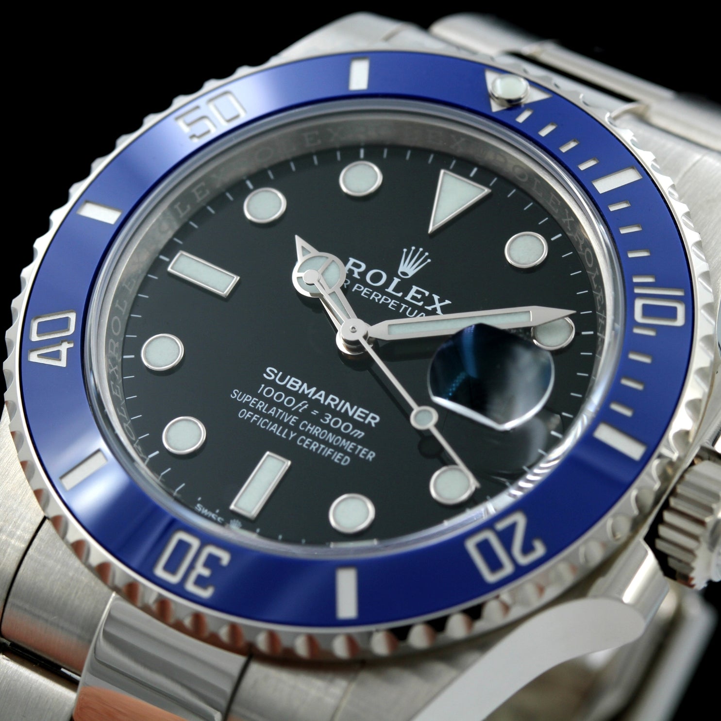 Rolex Submariner, Weissgold, Blau, Ref. 126619LB, B+P - LUXUHRIA