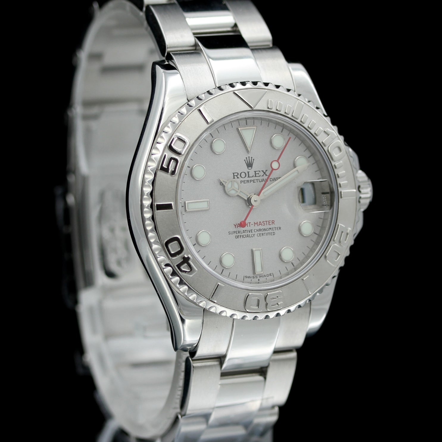 Rolex Yachtmaster 35 mm, Edelstahl/Platin, Ref. 168622, 2011, B+P - LUXUHRIA