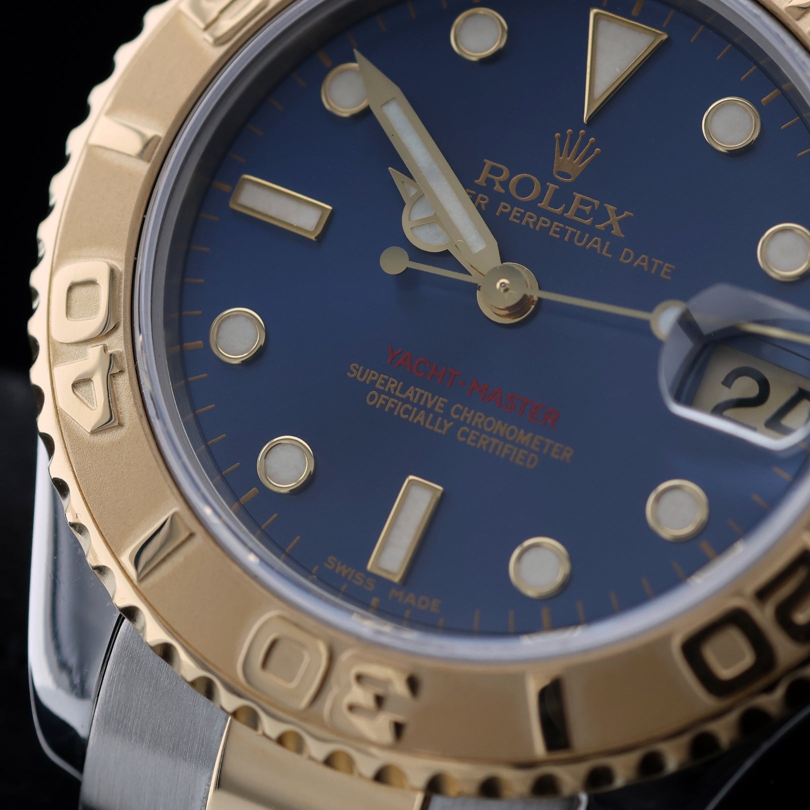 Rolex Yachtmaster 35mm, Edelstahl/Gelbgold, 08 - 2002, Ref. 168623, B+P - LUXUHRIA