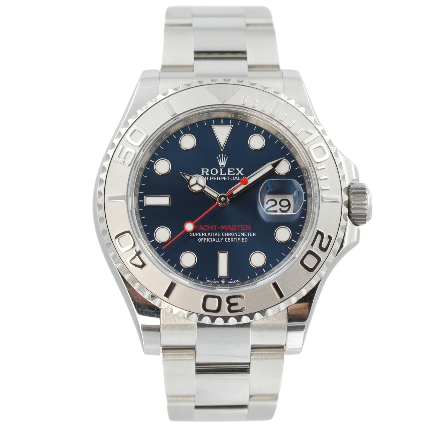 Rolex Yachtmaster 40mm, Blau, Edelstahl/Platin, 126622, 10 - 2019, B+P LC100 - LUXUHRIA