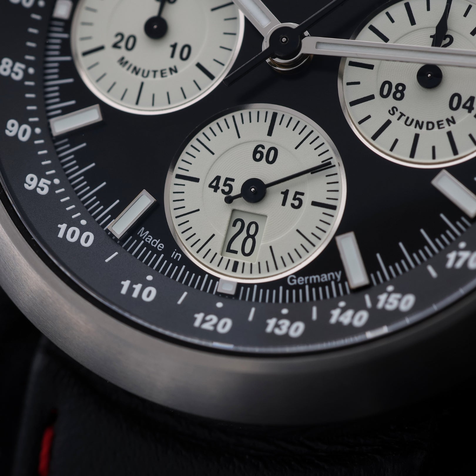 Sinn "Bullhead" Rennstopper Chronograph R500, Limitiert 300, Ref. 500.010, 2021, B+P - LUXUHRIA