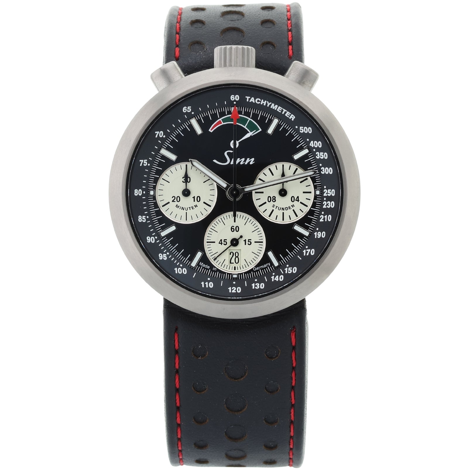 Sinn "Bullhead" Rennstopper Chronograph R500, Limitiert 300, Ref. 500.010, 2021, B+P - LUXUHRIA