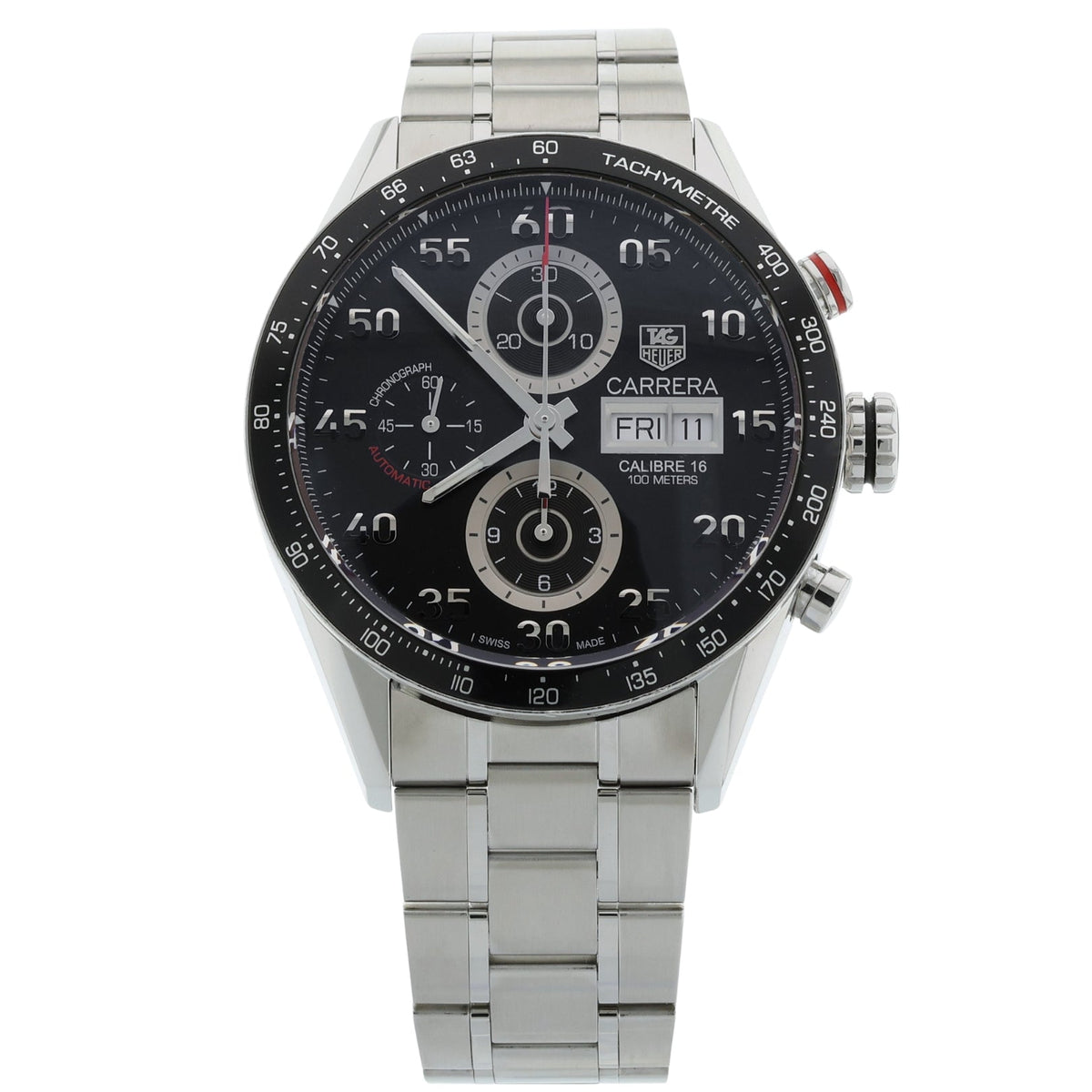 TAG Heuer Carrera Calibre 16, 43mm, Stahlband, Ref. CV2A10.BA0796, 10-2011, B+P - LUXUHRIA