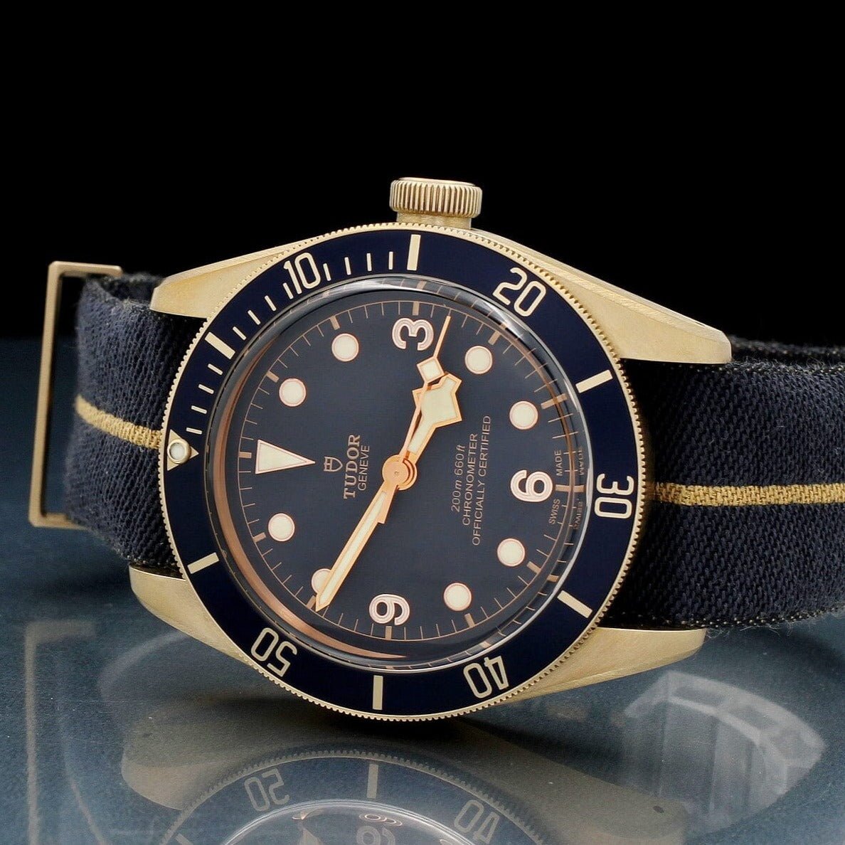 Tudor Black Bay Bronze, Bucherer Blue, 79250BB, B+P - LUXUHRIA