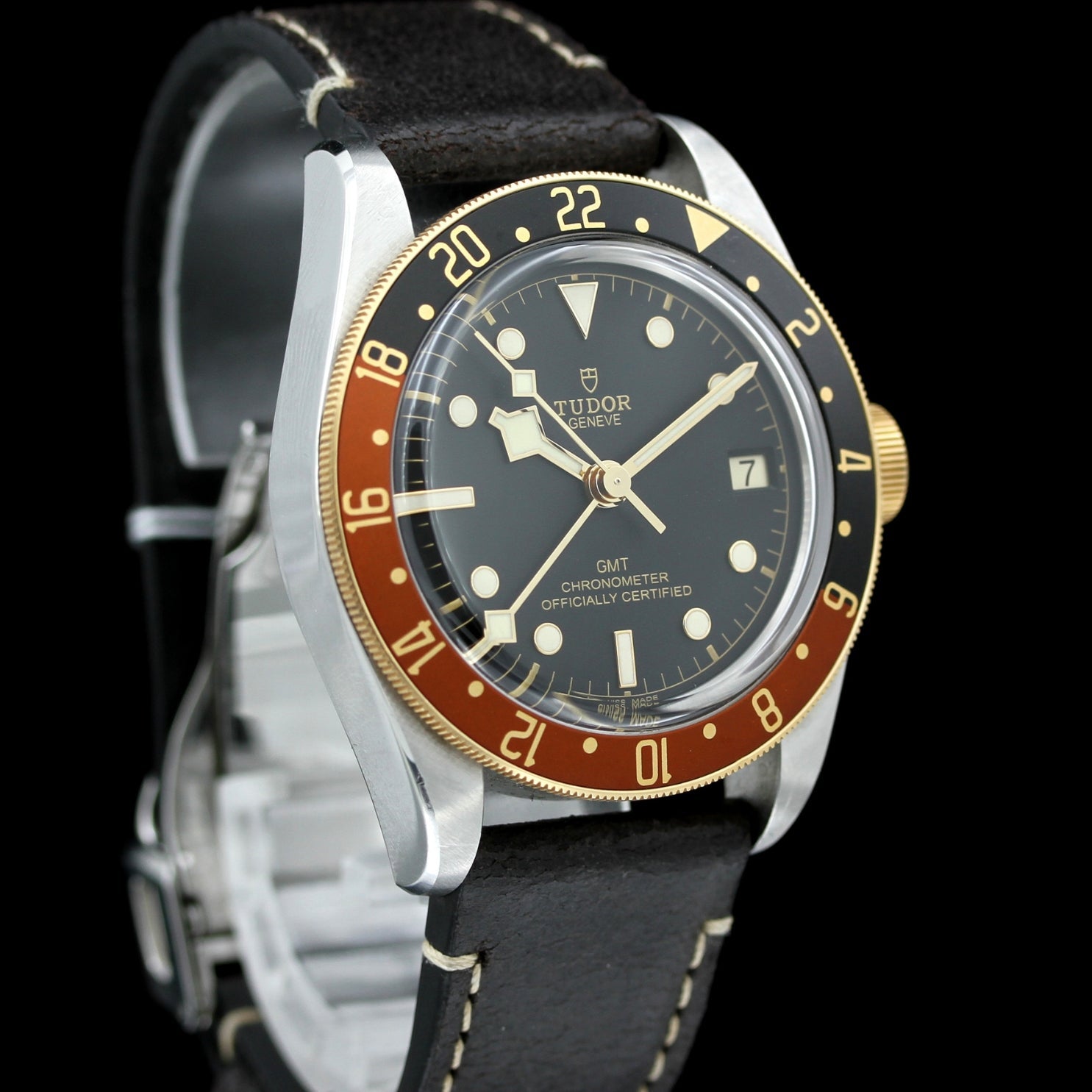 Tudor Black Bay GMT, Rootbeer 41 mm Steel and Gold, Ref. 79833MN, B+P - LUXUHRIA