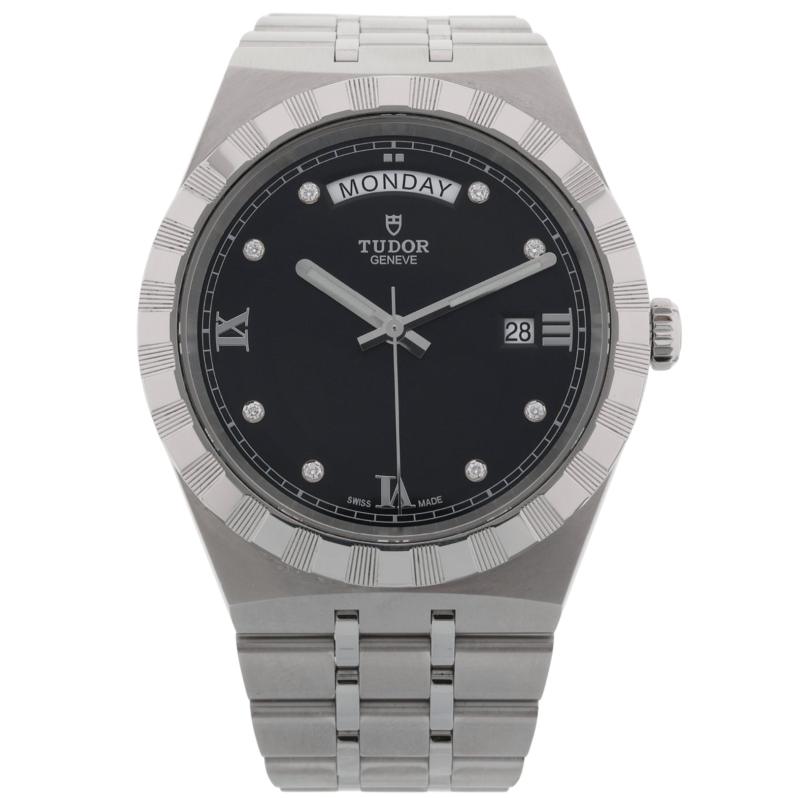 Tudor Royal, Schwarzes Zifferblatt mit Diamanten, Ref. M28600 - 0004, 2025, B+P - LUXUHRIA
