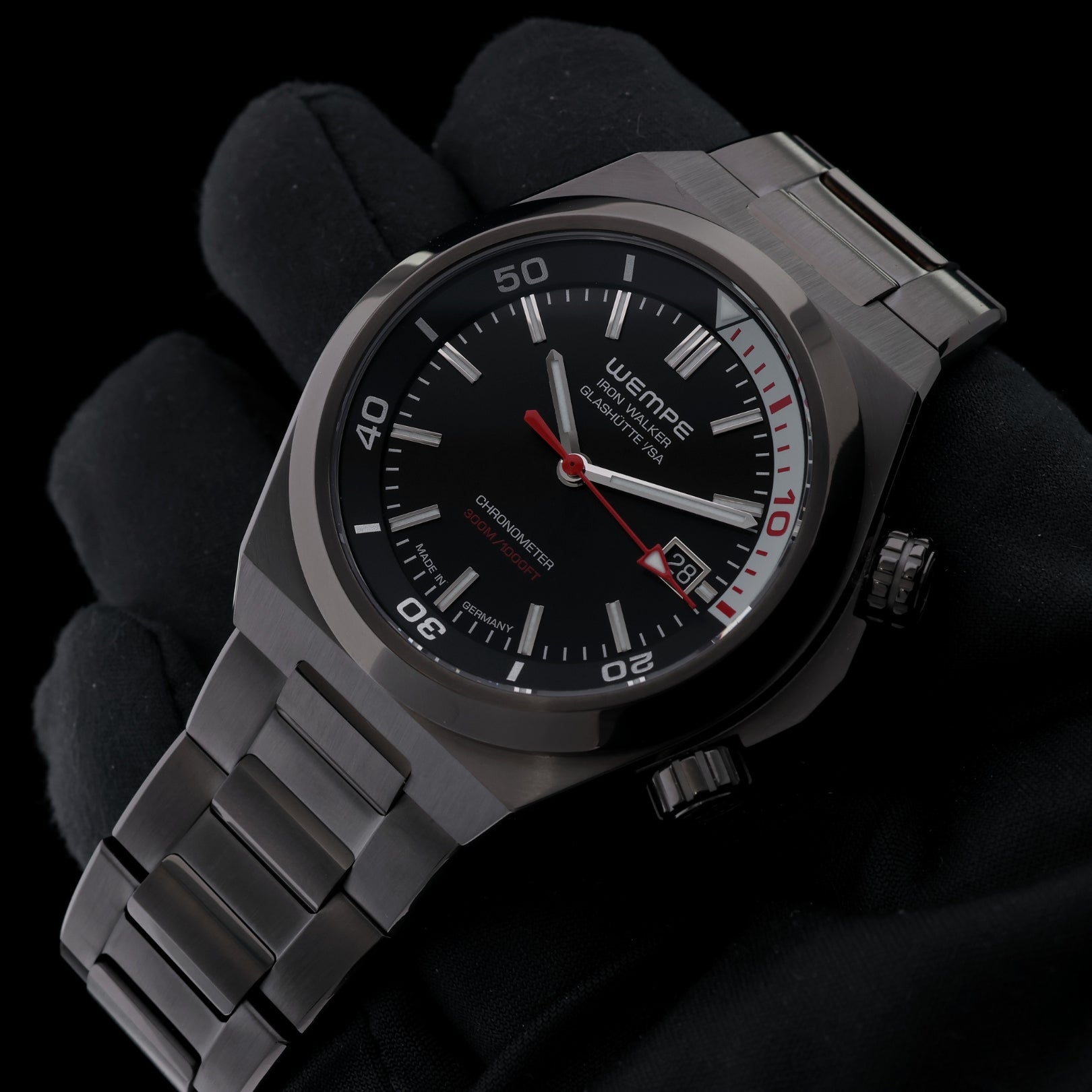 Wempe Iron Walker 42mm, Sonderedition Köln Edition, Gun Metal, Ref. WI690003, mit Box - LUXUHRIA