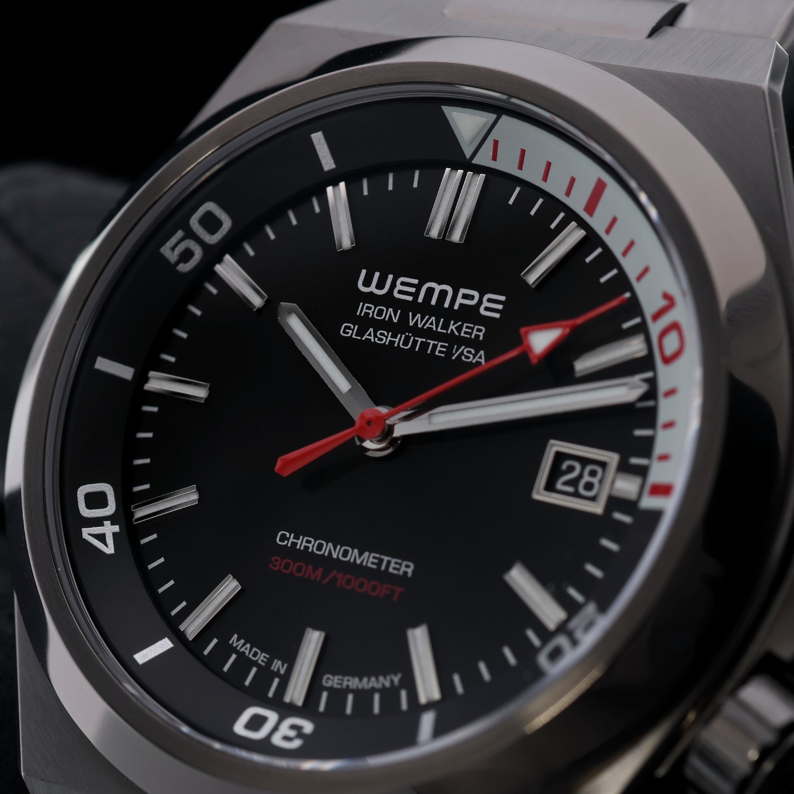Wempe Iron Walker 42mm, Sonderedition Köln Edition, Gun Metal, Ref. WI690003, mit Box - LUXUHRIA