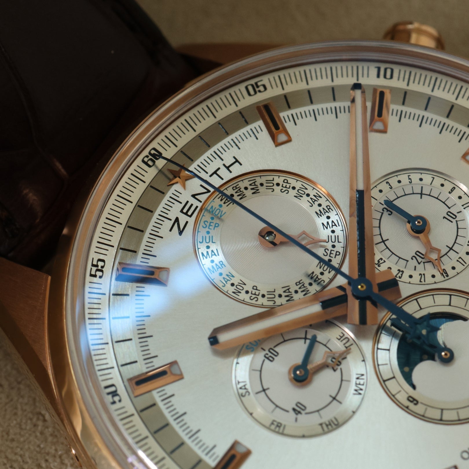 Zenith El Primero Perpetual Calendar, Rosegold, Ref. 18.2180.4003/01.C713, 12 - 2014, B+P - LUXUHRIA