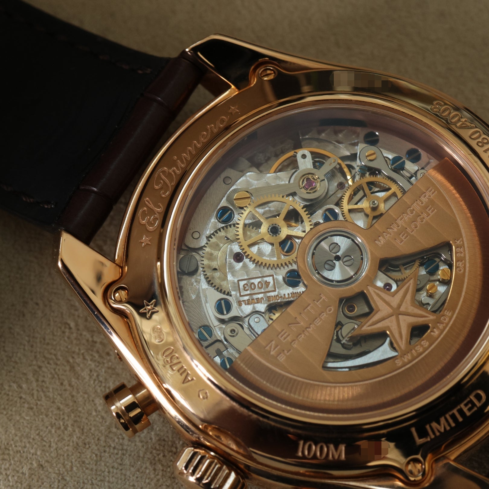 Zenith El Primero Perpetual Calendar, Rosegold, Ref. 18.2180.4003/01.C713, 12 - 2014, B+P - LUXUHRIA