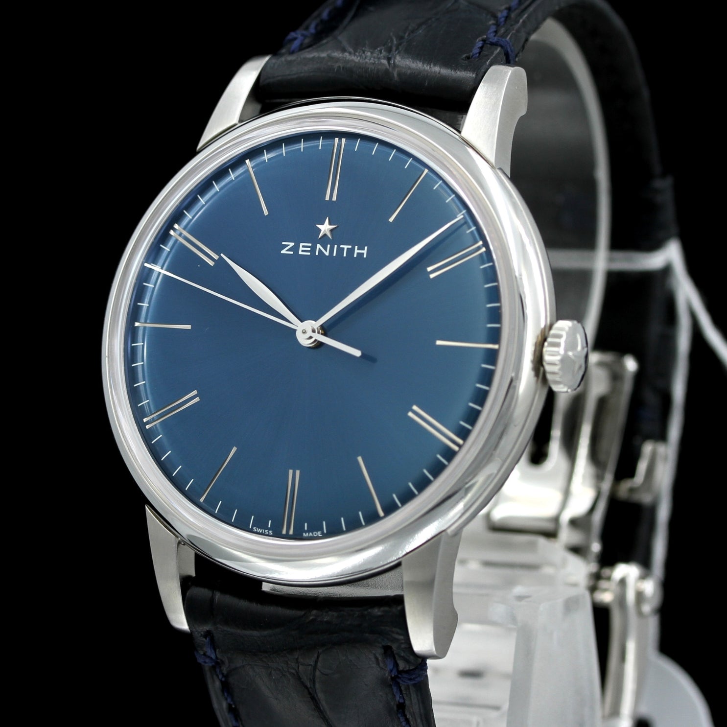 Zenith Elite 6150 Automatik 42 mm, Ref. 03.2272.6150/51.C700, Blue Dial, B+P - LUXUHRIA