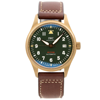 IWC Fliegeruhr Pilot Watch 39mm, Bronze, grünem Zifferblatt, IW326802, B+P