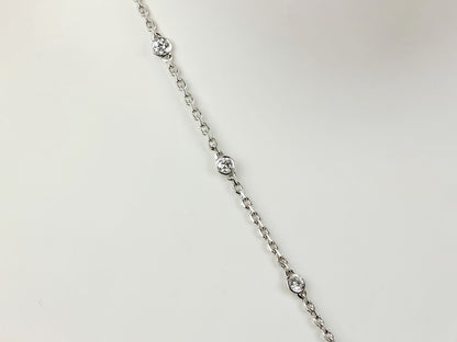 Cartier Collier Necklace, 18kt Weissgold mit 47 Diamanten und Tahiti + Südseeperle