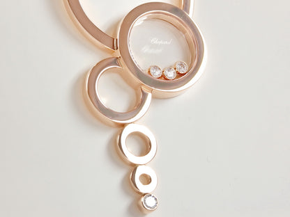 Chopard Happy Bubbles Circles Pendant, Rose Gold, 4 Diamonds, 796774-5003