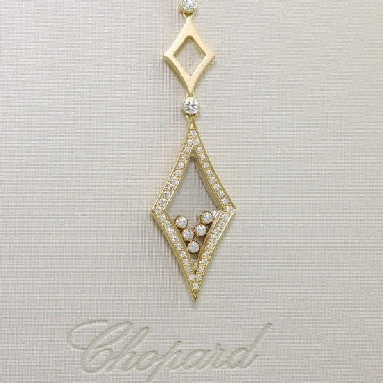 Chopard Anhänger mit Kette, Happy Diamonds in Gelbgold mit 79 Diamanten