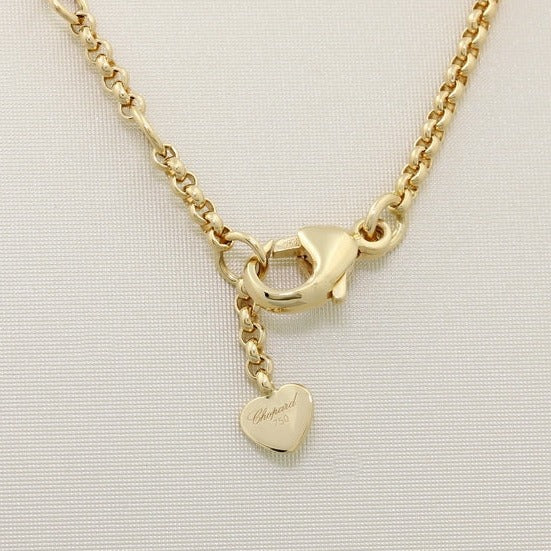 Chopard pendant on chain, Happy Diamonds diamond shape, yellow gold, 79 diamonds, 815799-0001